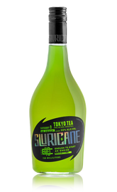 Green bottle with black cap labeled