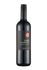 Dark Harvest Cabernet Sauvignon wine bottle on a white background