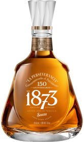 Tequila bottle with '1873' branding on a white background