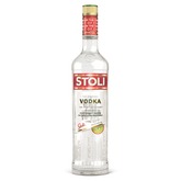 Stoli Vodka bottle on a white background