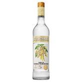 Bottle of Stolichnaya Vanilla vodka on a white background