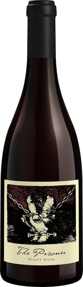 Red wine bottle with a label featuring an eagle design on a white background