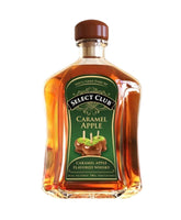 Bottle of Select Club Caramel Apple Flavored Whisky on a white background