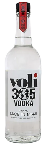 Voli 305 Vodka bottle on a white background
