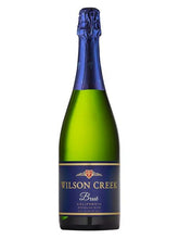 Bottle of Wilson Creek Brut sparkling wine on a white background
