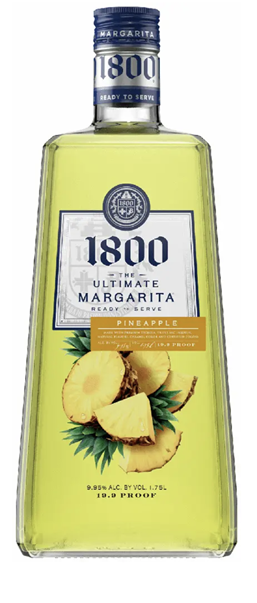 1800 Pineapple Margarita bottle on a white background