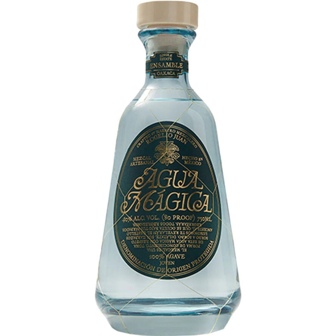 Bottle of Agua Mágica on a white background