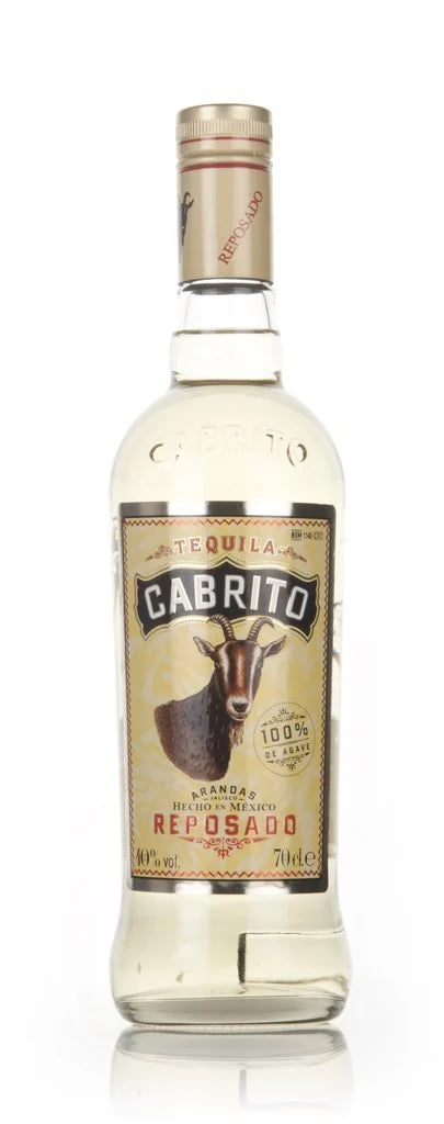 Tequila Cabrito Reposado bottle on a white background
