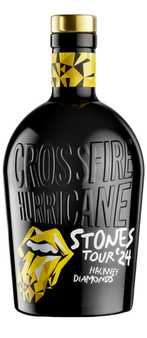 Two bottles of Crossfire Hurricane rum on a white background
