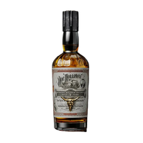 Bottle of Doc Holliday whiskey with a detailed label on a black background