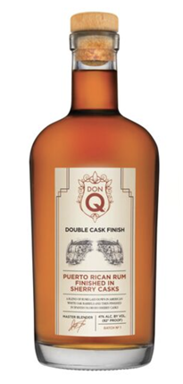 Bottle of Don Q Double Cask Finish Puerto Rican Rum on a white background