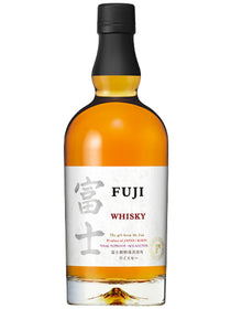 Bottle of Fuji Whisky on a white background