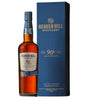 Heaven Hill 90th Anniversary bourbon whiskey bottle and box on a white background