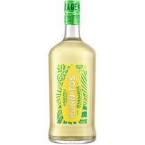 Bottle of Hornitos Margarita with a yellow label on a white background
