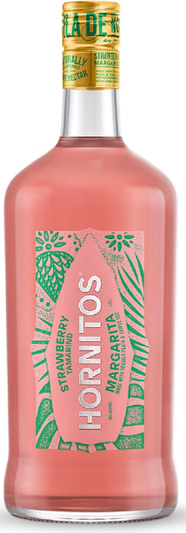 Hornitos Strawberry Margarita bottle with a green label on a white background