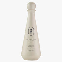 Tequila bottle labeled 'Humano' on a white background