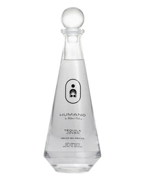 Humano tequila bottle on a white background
