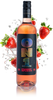 Bottle of ON1 Strawberry Infusion with strawberries and water droplets on a white background