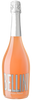 Bottle of Bellini with a silver cap on a white background