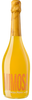 Yellow bottle of Opera Prima Mimosas on a white background