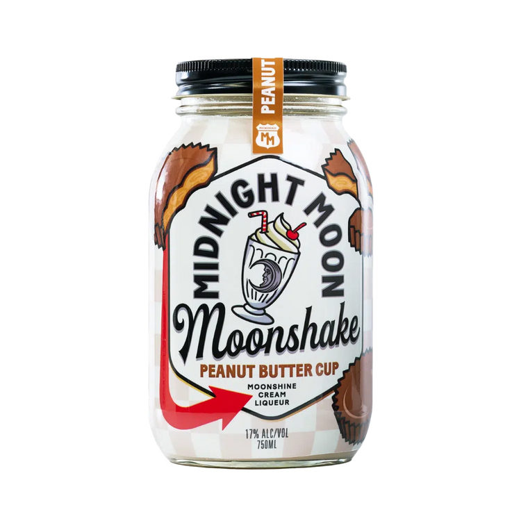 Midnight Moon Cream Liqueur Peanut Butter Cup Moonshake Moonshine 750ml