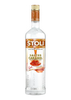 Stoli Salted Caramel flavored vodka bottle on a white background
