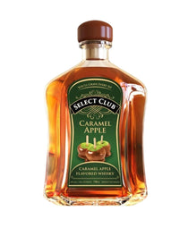 Bottle of Select Club Caramel Apple Flavored Whisky on a white background