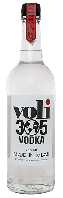 Voli 305 Vodka bottle on a white background