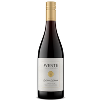 Wente Pinot Noir wine bottle on a white background