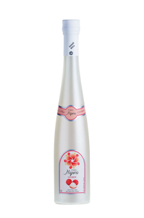 White bottle with a label on a white background