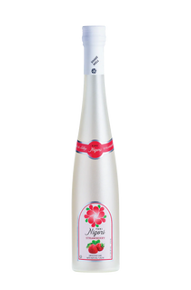 Bottle of Nigori Strawberry on a white background