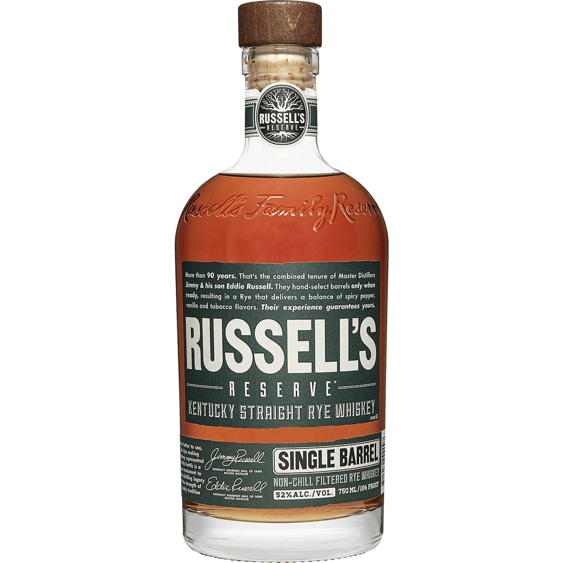 Russell's Reserve Single Barrel Rye Whiskey 750ml